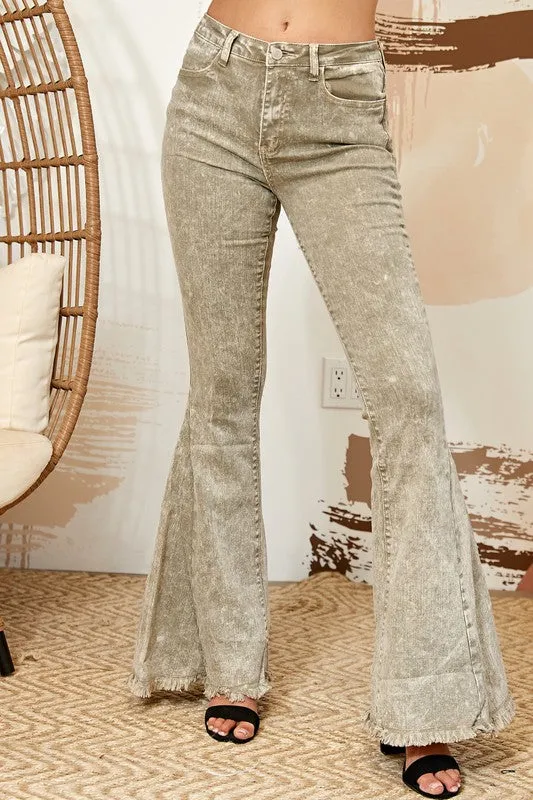 Western distress Flare Jeans