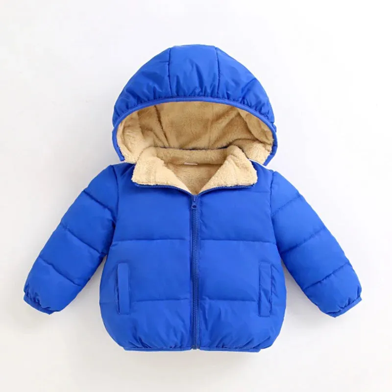 Winter Baby Kids Thicken Jackets For Infants Boy Coats Warm Hooded Velvet Jacket Children Outerwear 1-5Yrs Toddler Girl Snowcoat