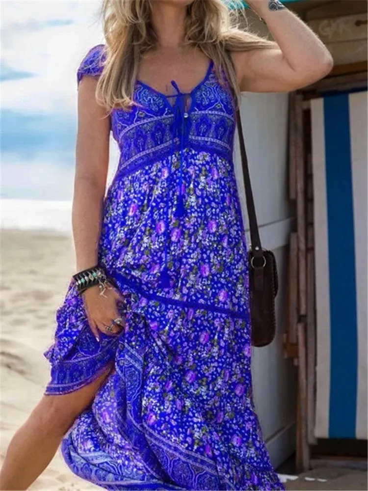 Women's Bohemian Beach Maxi Dresses Wholesale Womens Clothing N3824012300001