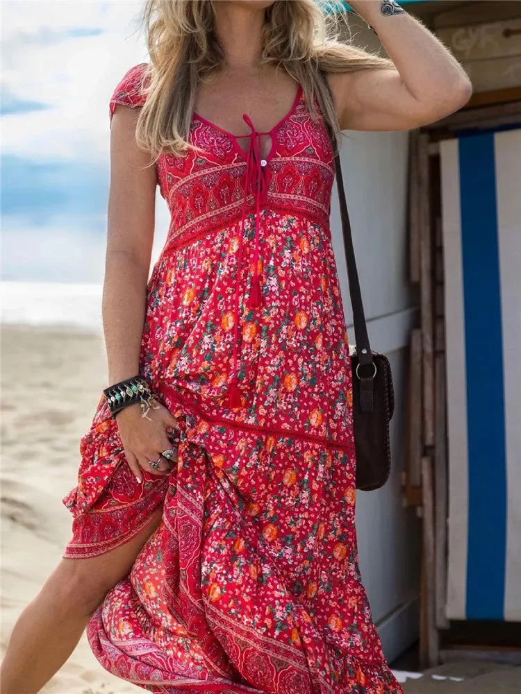 Women's Bohemian Beach Maxi Dresses Wholesale Womens Clothing N3824012300001